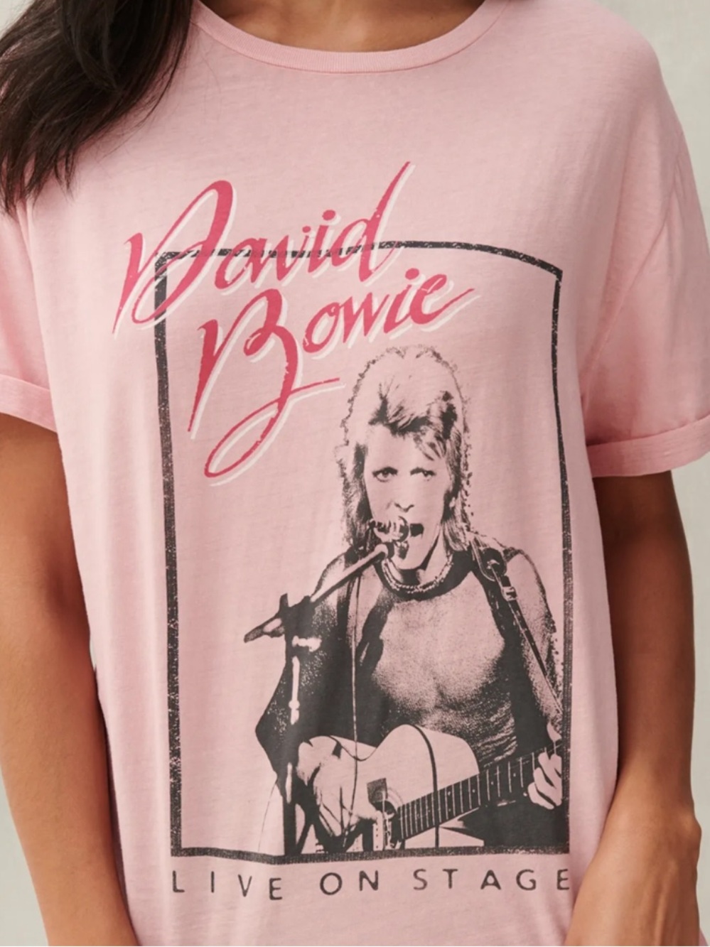Lucky Brand | David Bowie Concert Boyfriend Crew Tee - sz M